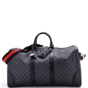 Gucci Large Convertible Duffle Bag GG Coated Canvas